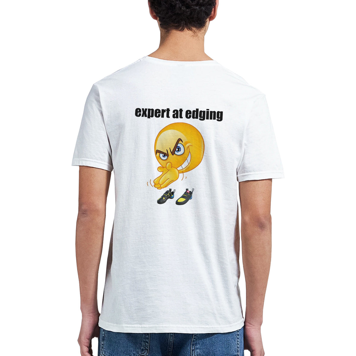 Funny climbing shirt – Expert At Edging T Shirt Backside