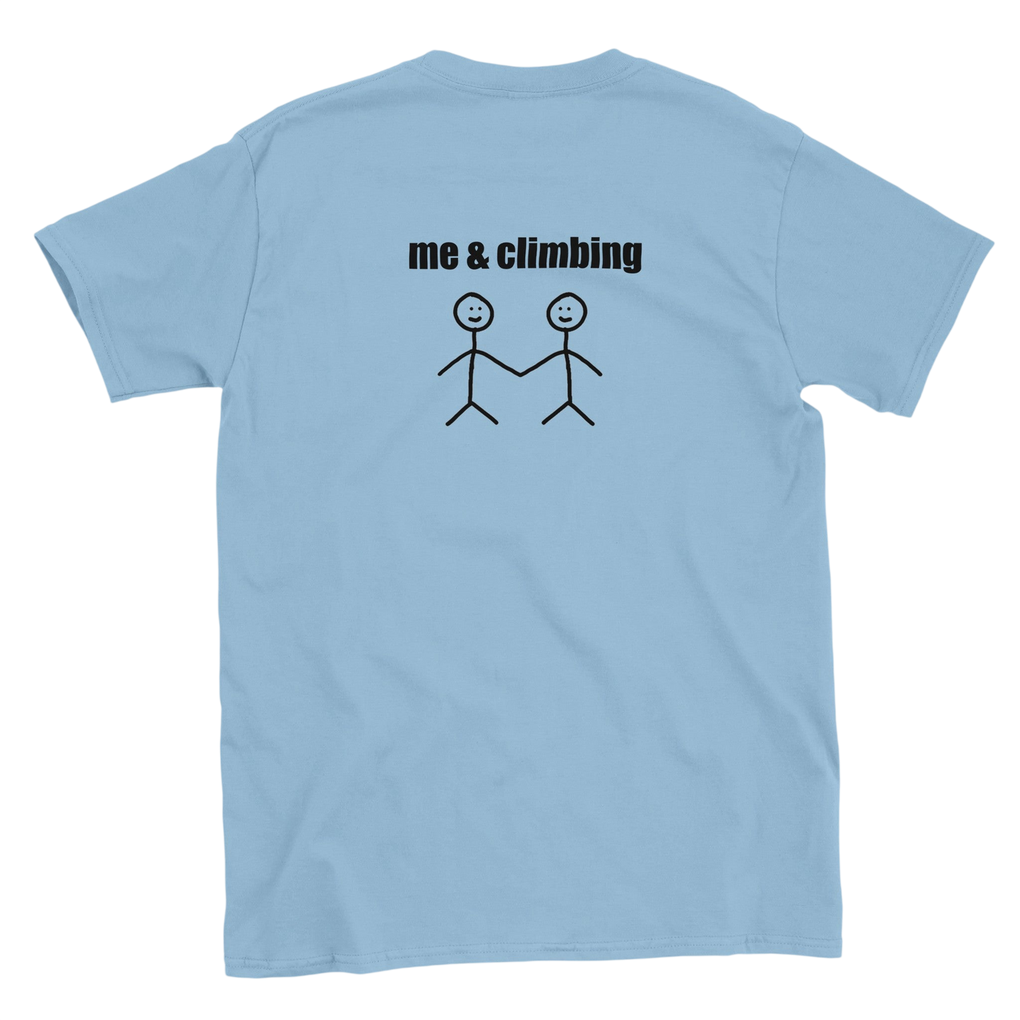 Funny climbing shirt – Me Climbing T Shirt Backside