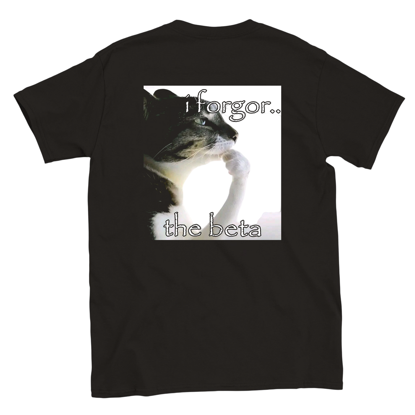Funny climbing shirt with confused cat saying I forgor the beta – bouldering meme tee
