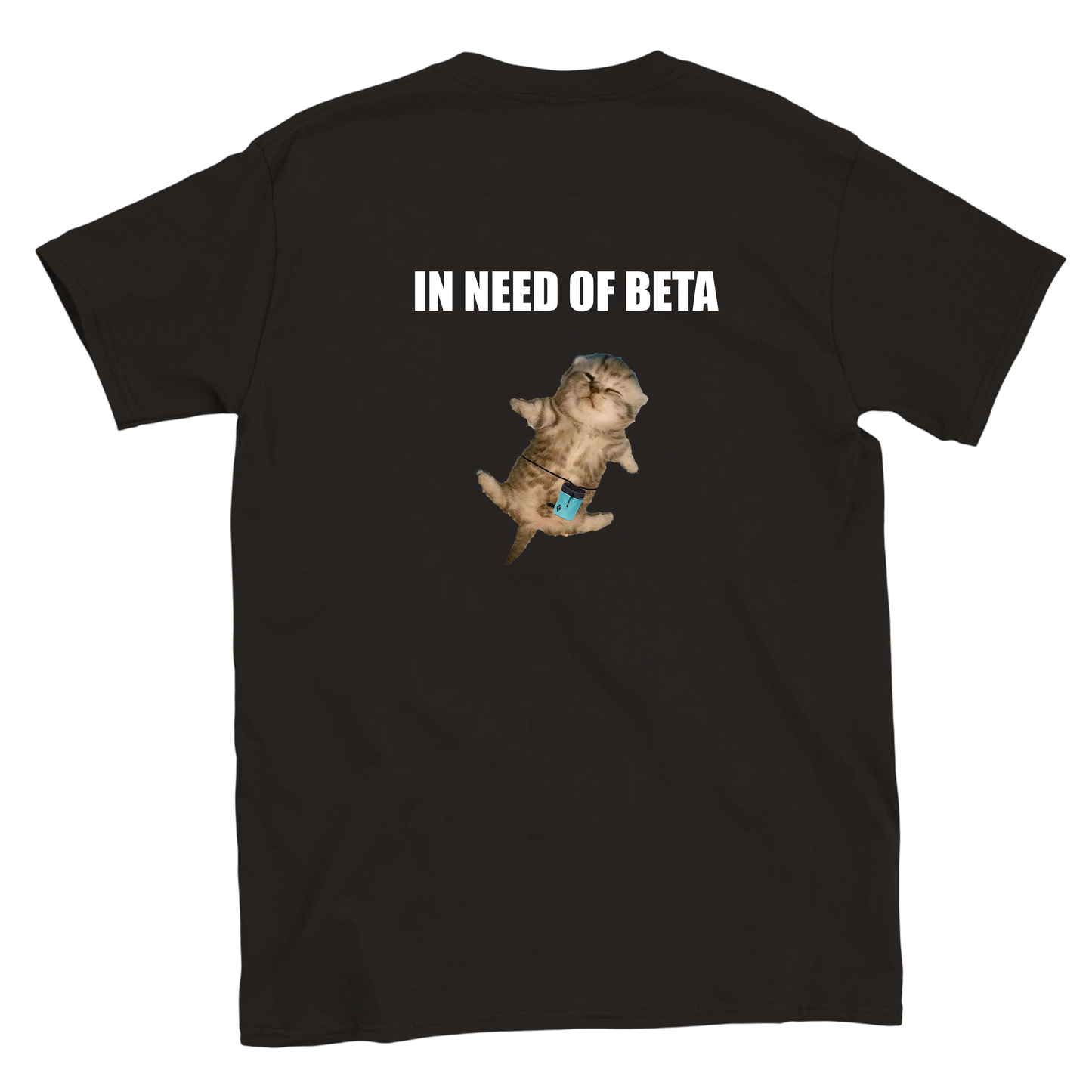 Funny climbing shirt with sad cat and in need of beta text – meme tee for boulderers