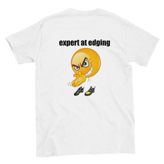 Funny climbing shirt – Expert At Edging T Shirt Backside