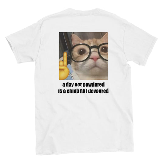 Funny climbing shirt – Nerd Cat T Shirt Backside