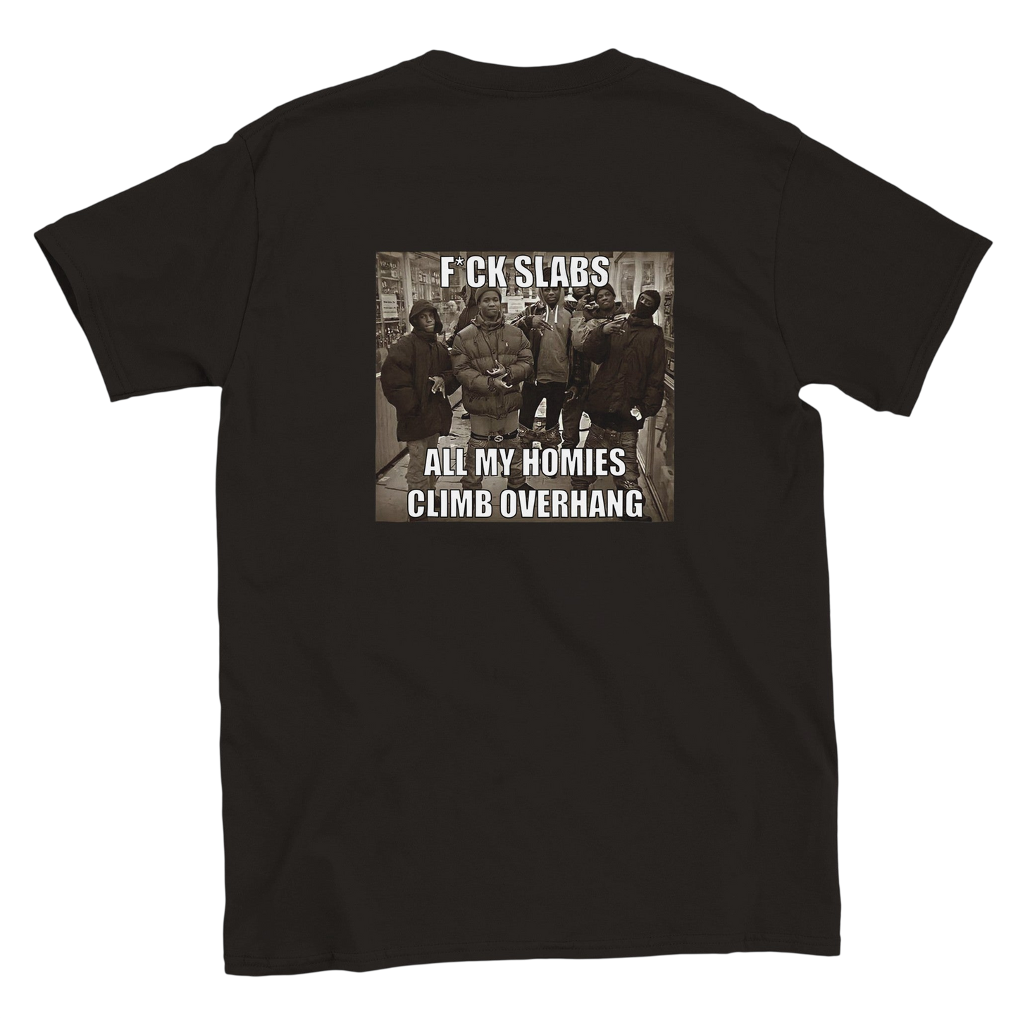 Funny climbing shirt – F Ck Slabs T Shirt Backside 1