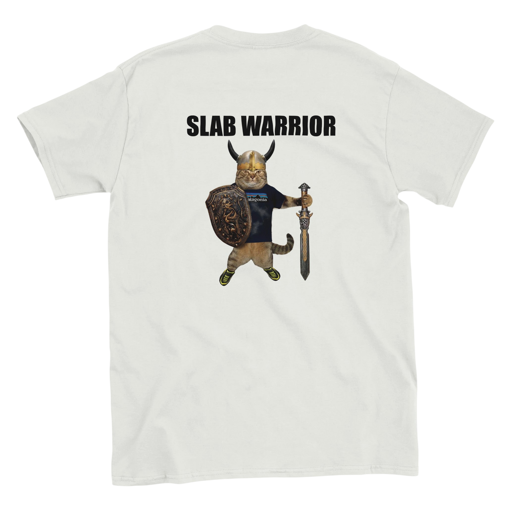 Funny slab warrior cat climbing shirt – bouldering meme tee for slab lovers