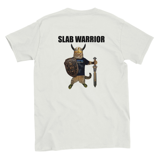 Funny slab warrior cat climbing shirt – bouldering meme tee for slab lovers