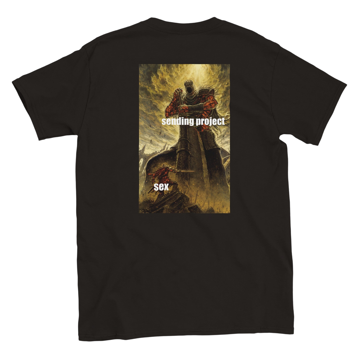 Funny climbing shirt – Sending Project Sex T Shirt Backside