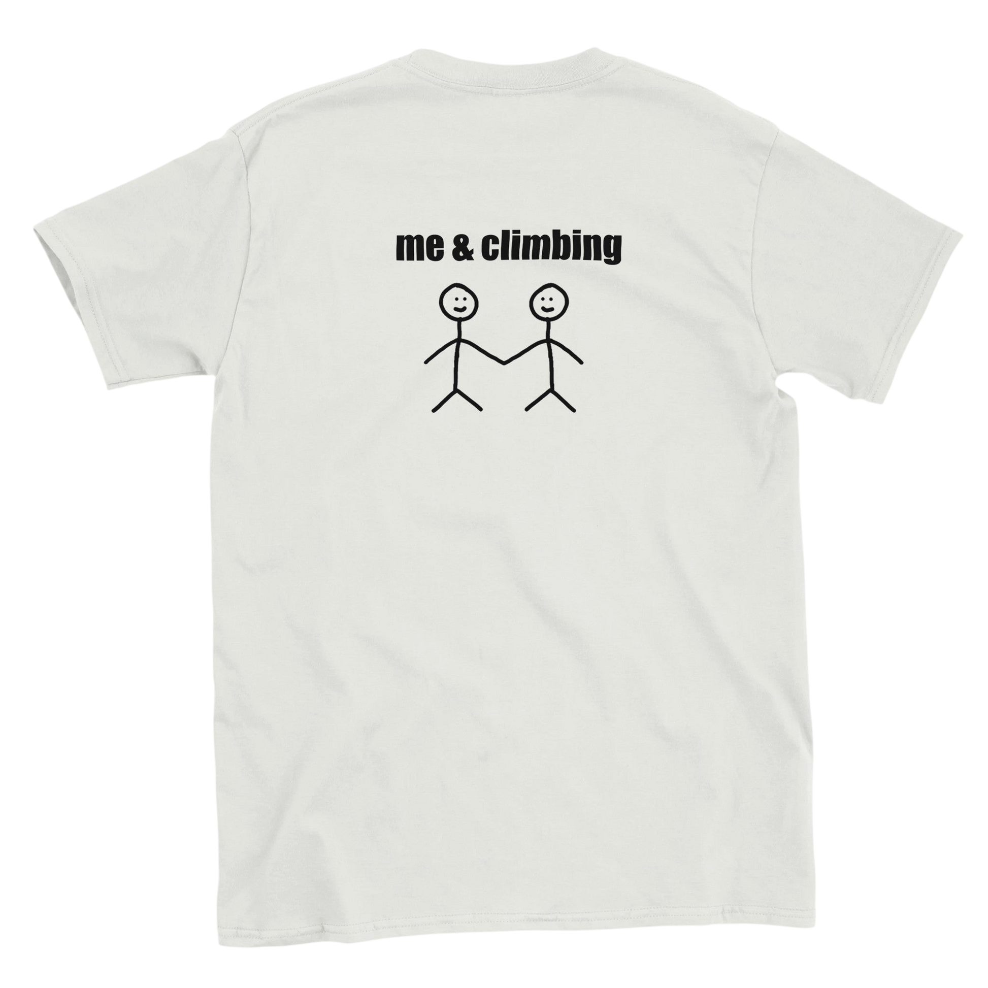 Funny climbing shirt – Me Climbing T Shirt Backside