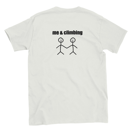 Funny climbing shirt – Me Climbing T Shirt Backside
