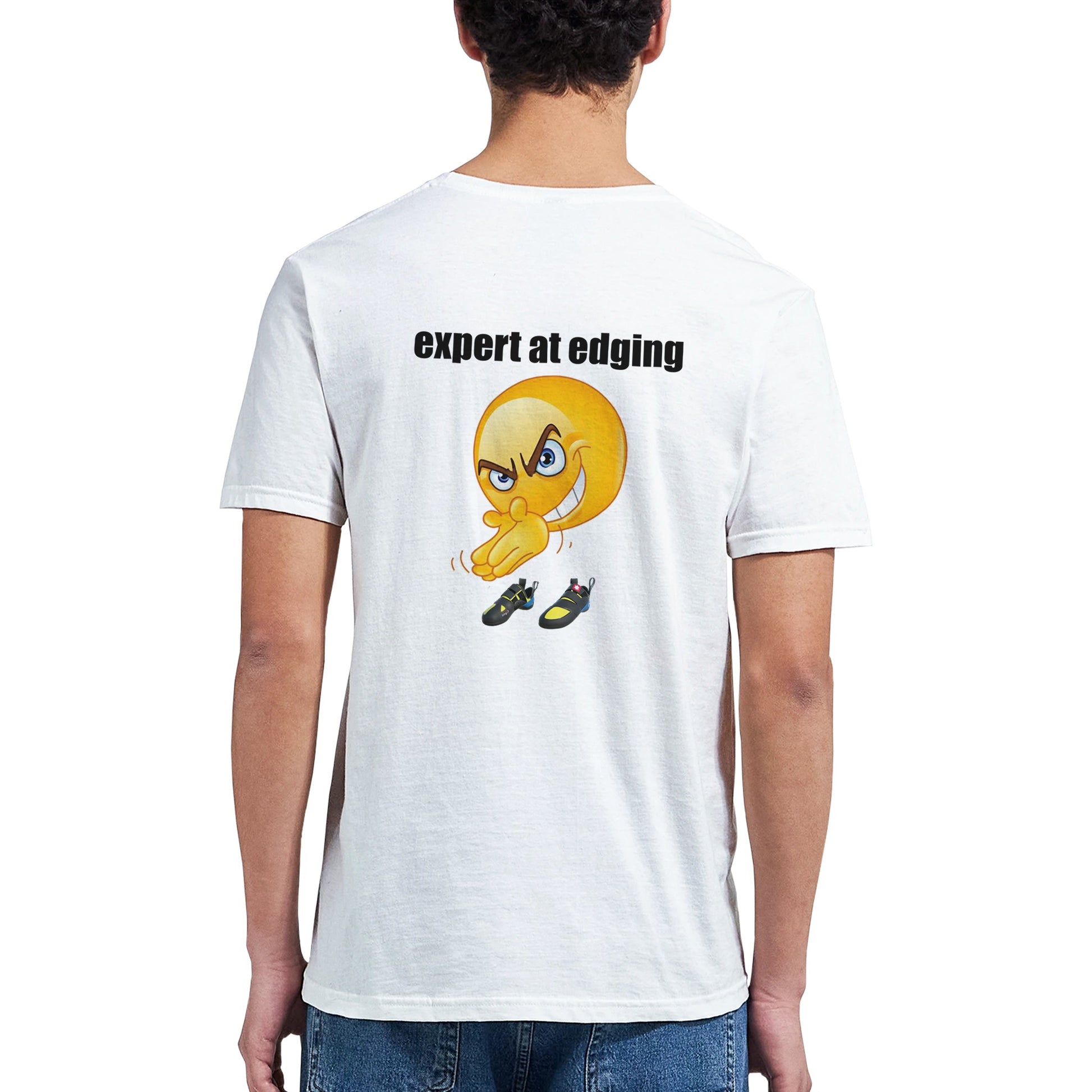 Funny climbing shirt – Expert At Edging T Shirt Backside
