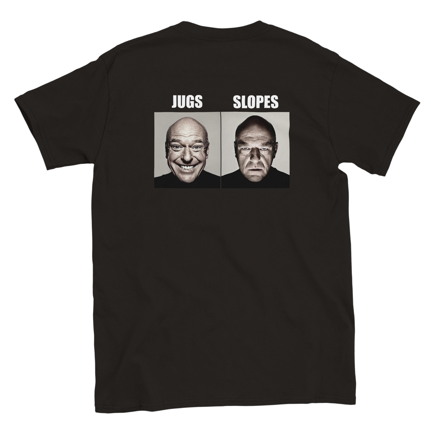Funny climbing shirt – Jugs Vs Slopes T Shirt Backside