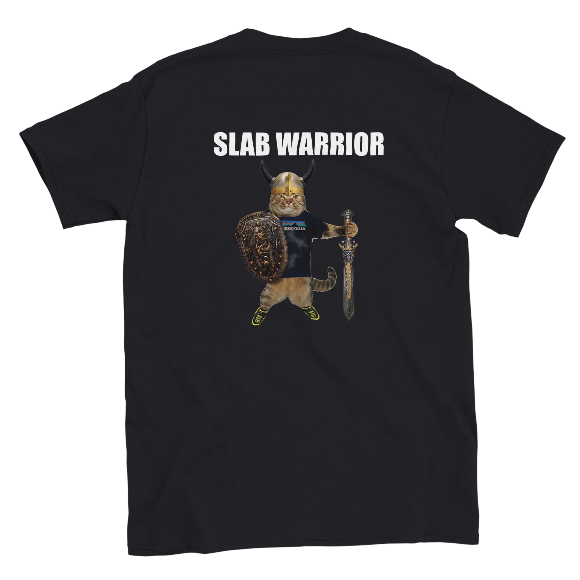 Funny slab warrior cat climbing shirt – bouldering meme tee for slab lovers