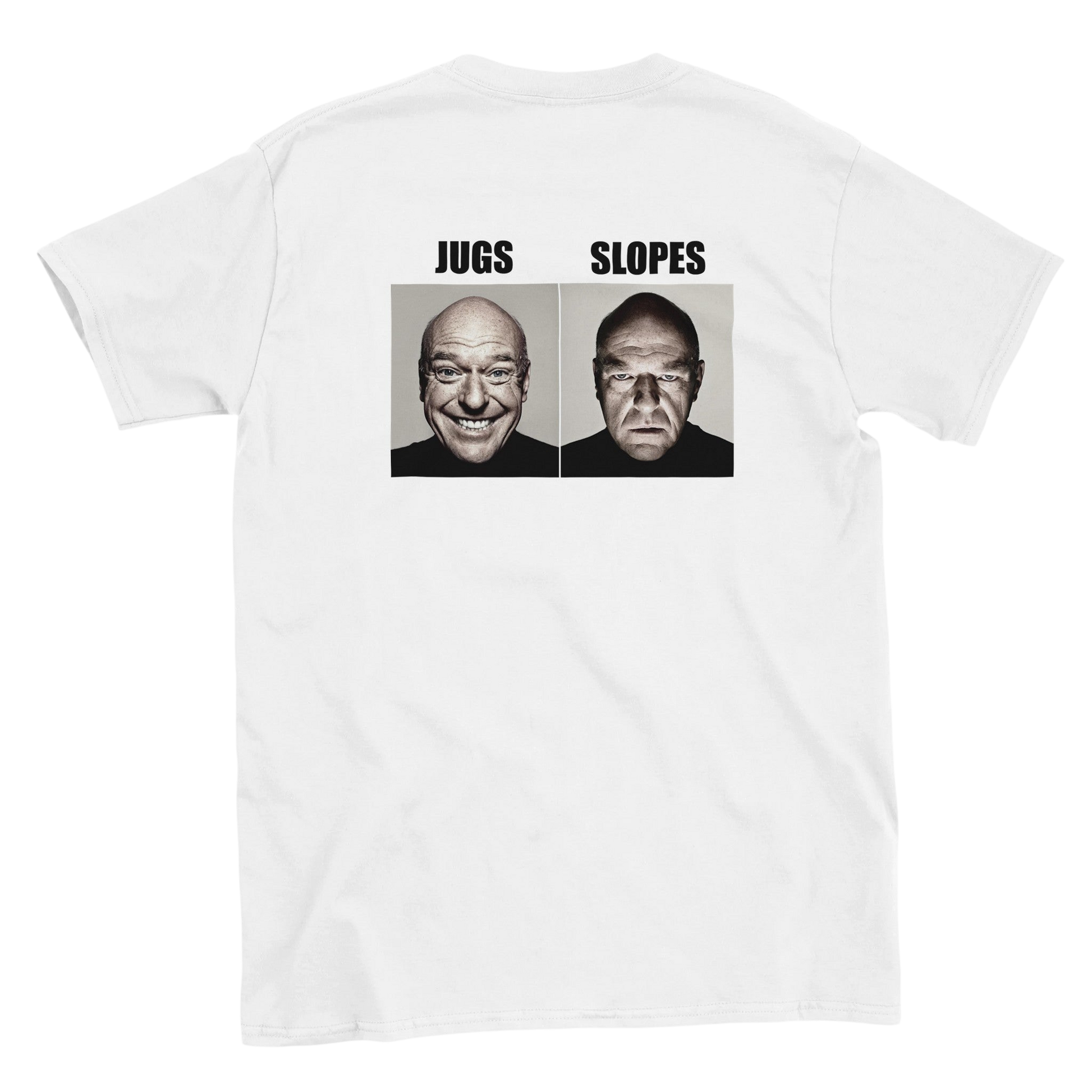 Funny climbing shirt – Jugs Vs Slopes T Shirt Backside