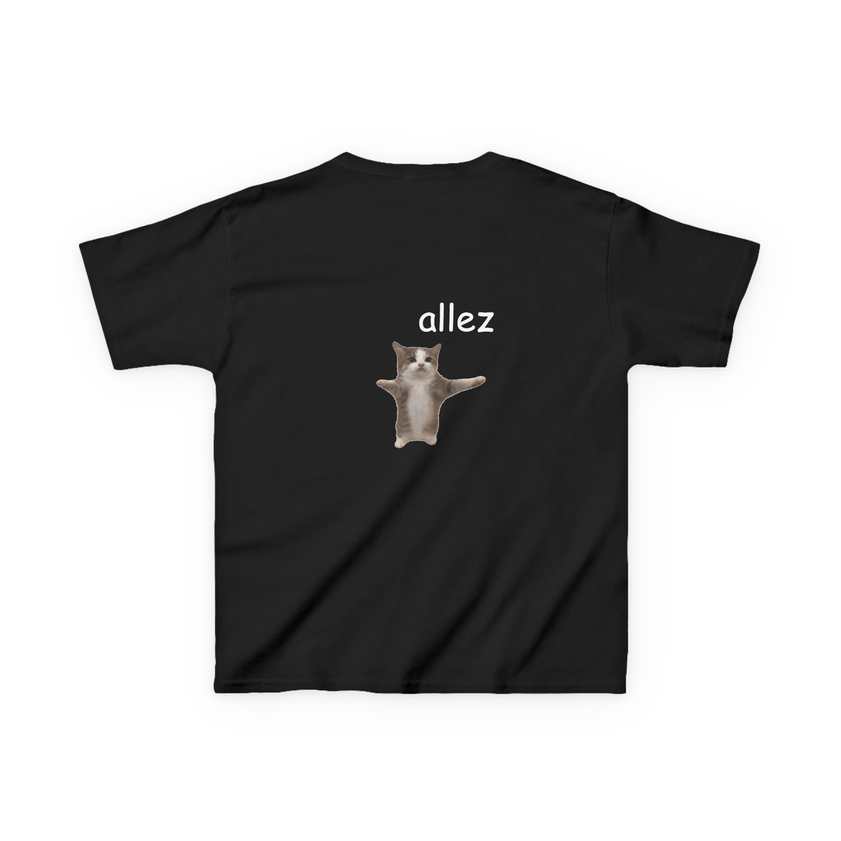 Back view of a black Allez climbing baby tee.
