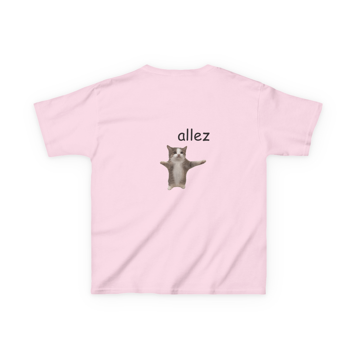 Back view of a light pink Allez climbing baby tee.