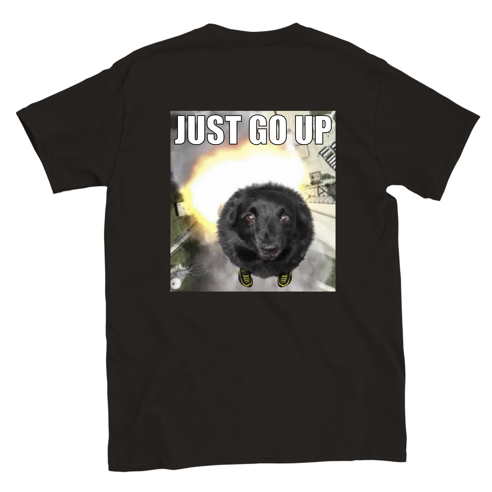 Funny climbing shirt – Just Go Up T Shirt Backside