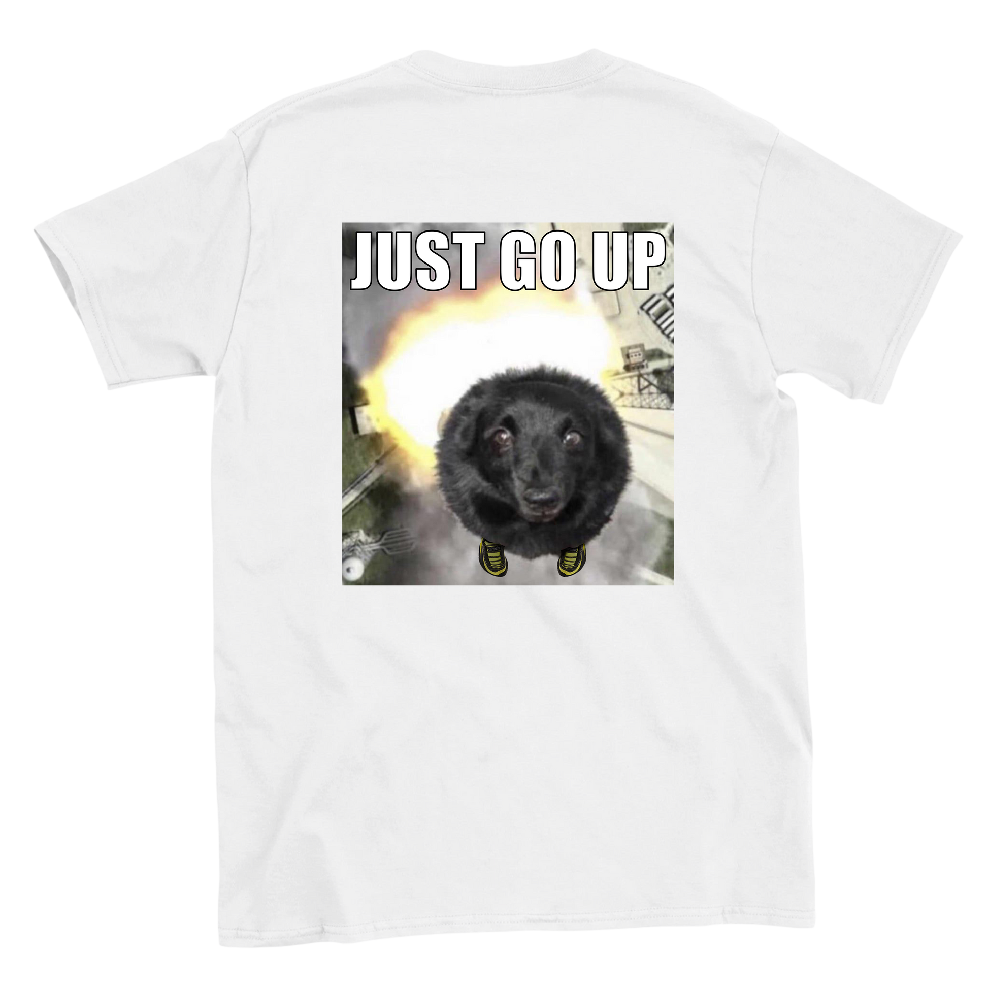 Funny climbing shirt – Just Go Up T Shirt Backside