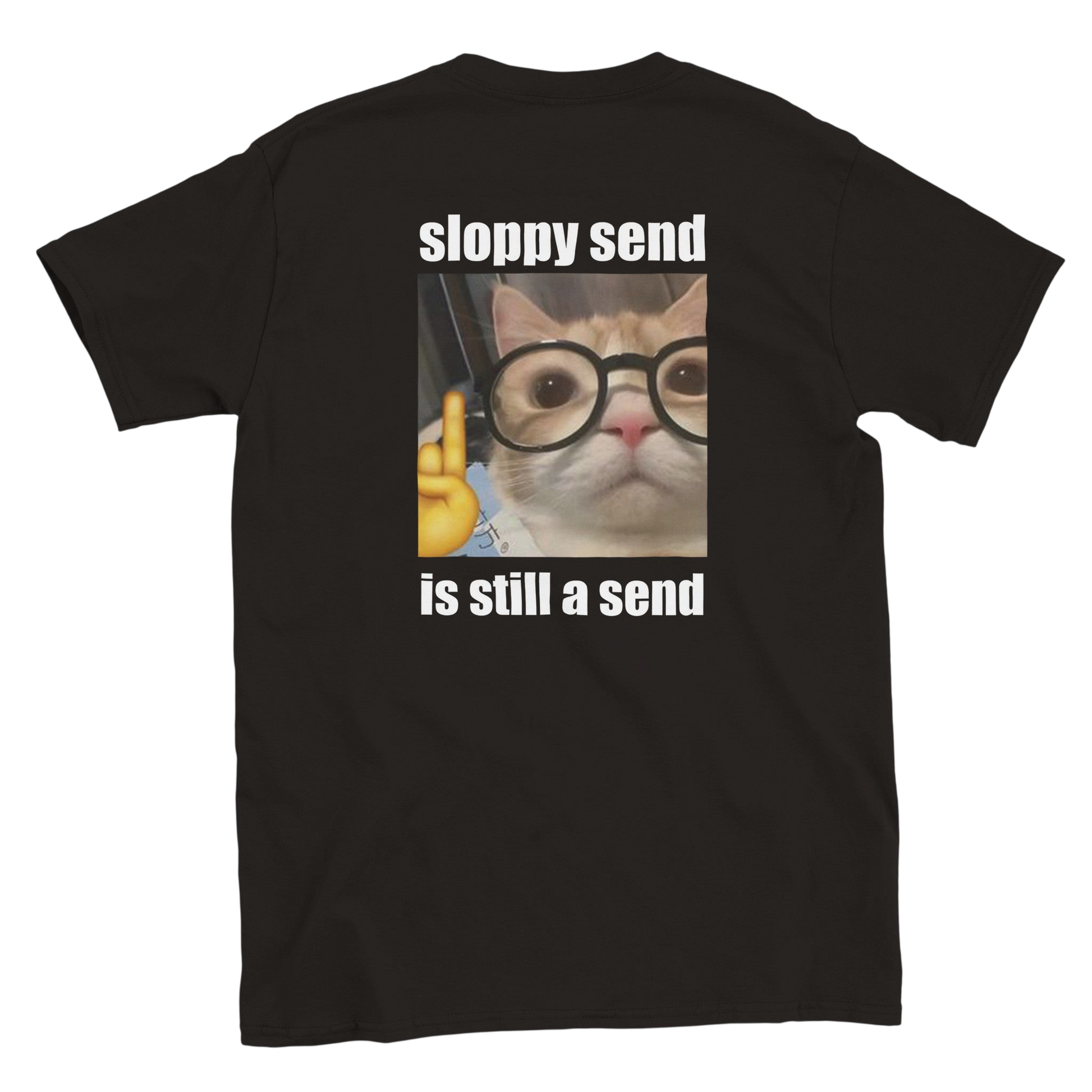 Funny climbing shirt – Sloppy Send Still Send T Shirt Backside 1