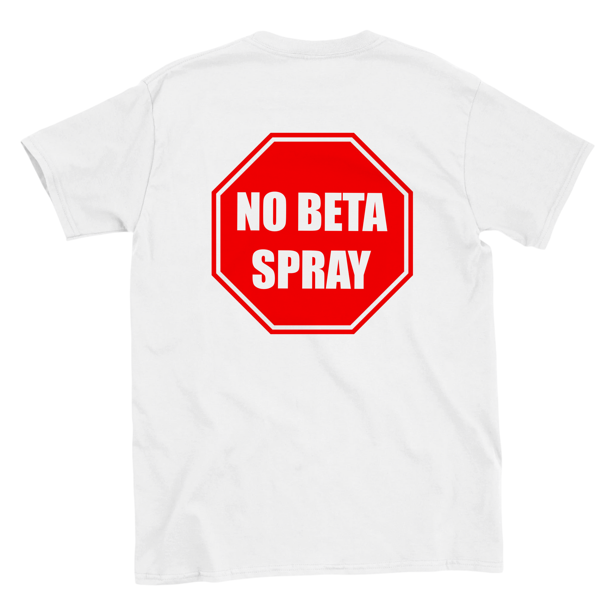 Funny climbing shirt with stop sign that says no beta spray – meme tee for boulderers
