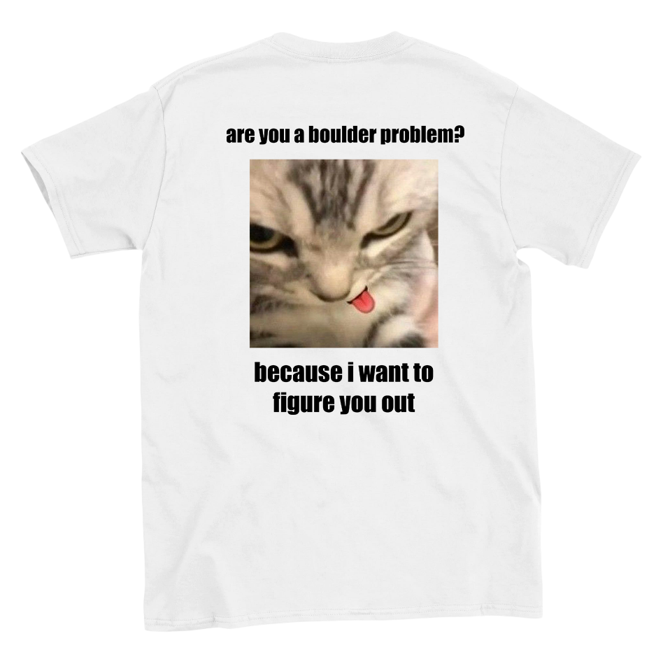 Funny climbing shirt – Cat Rizzler T Shirt Backside