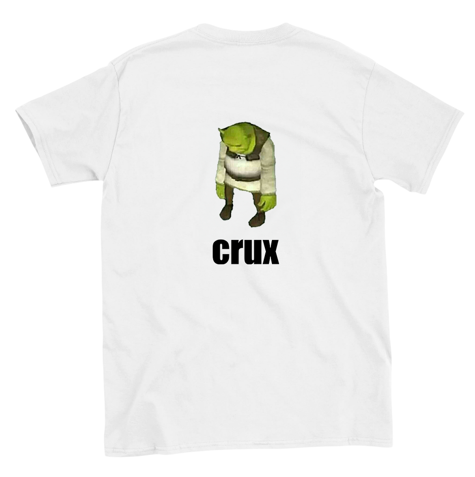 Funny climbing shirt – Crux T Shirt Backside