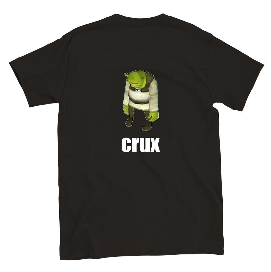 Funny climbing shirt – Crux T Shirt Backside