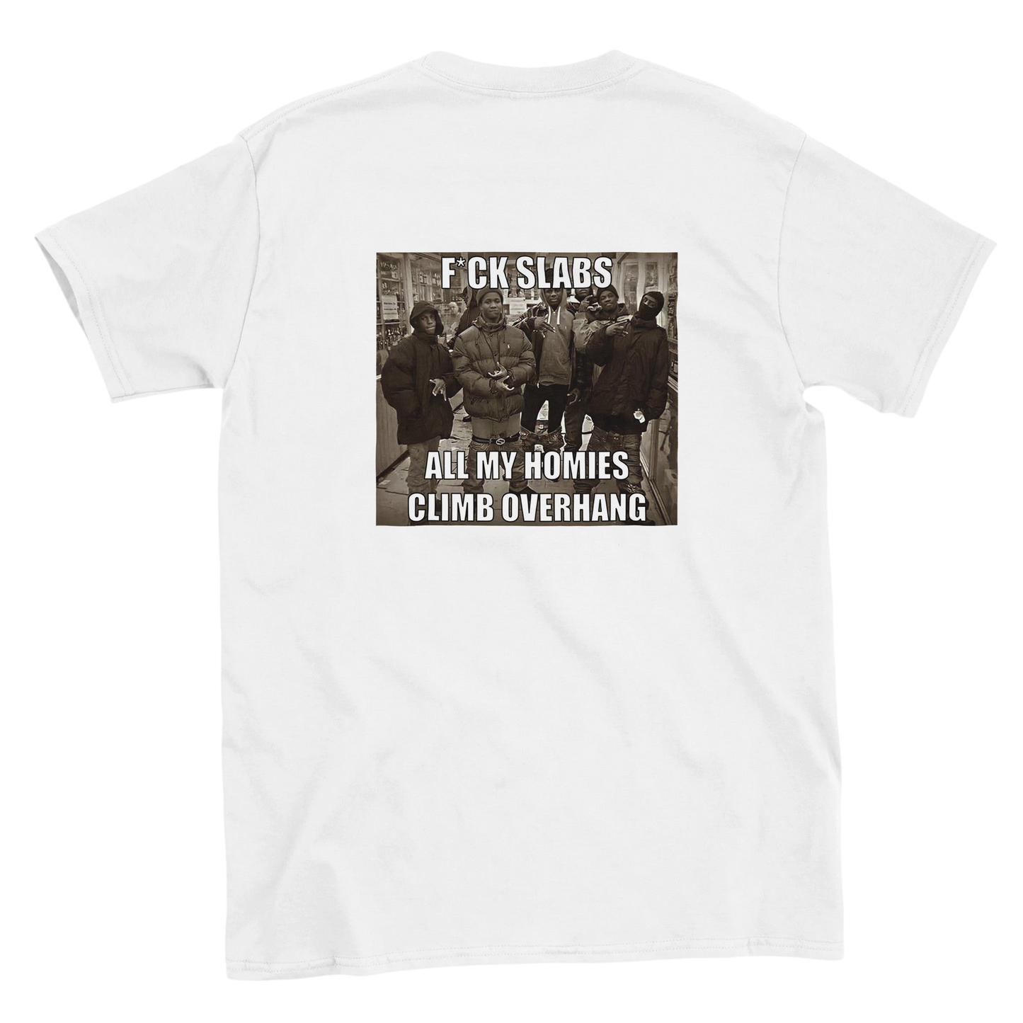 Funny climbing shirt – F Ck Slabs T Shirt Backside 1