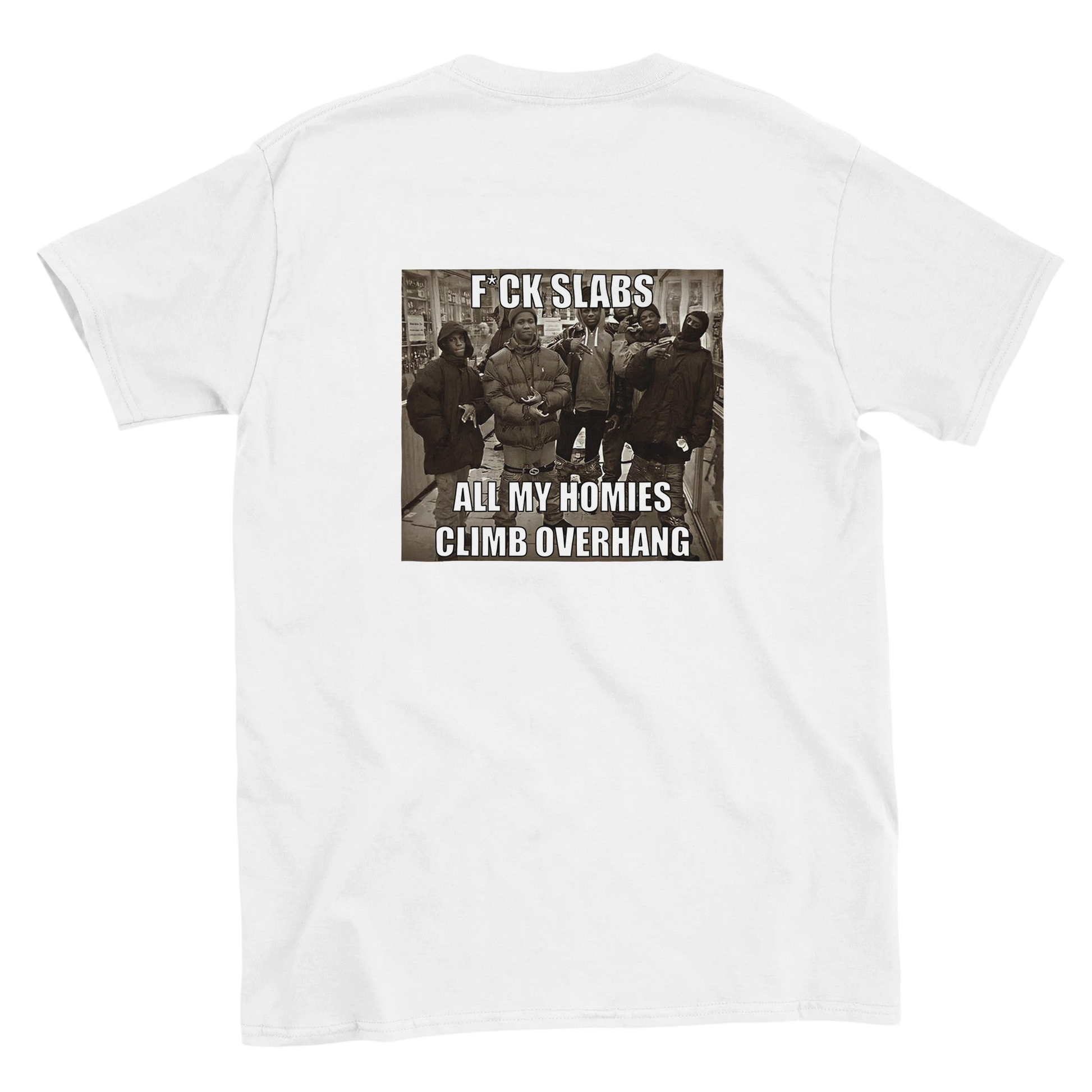 Funny climbing shirt – F Ck Slabs T Shirt Backside 1