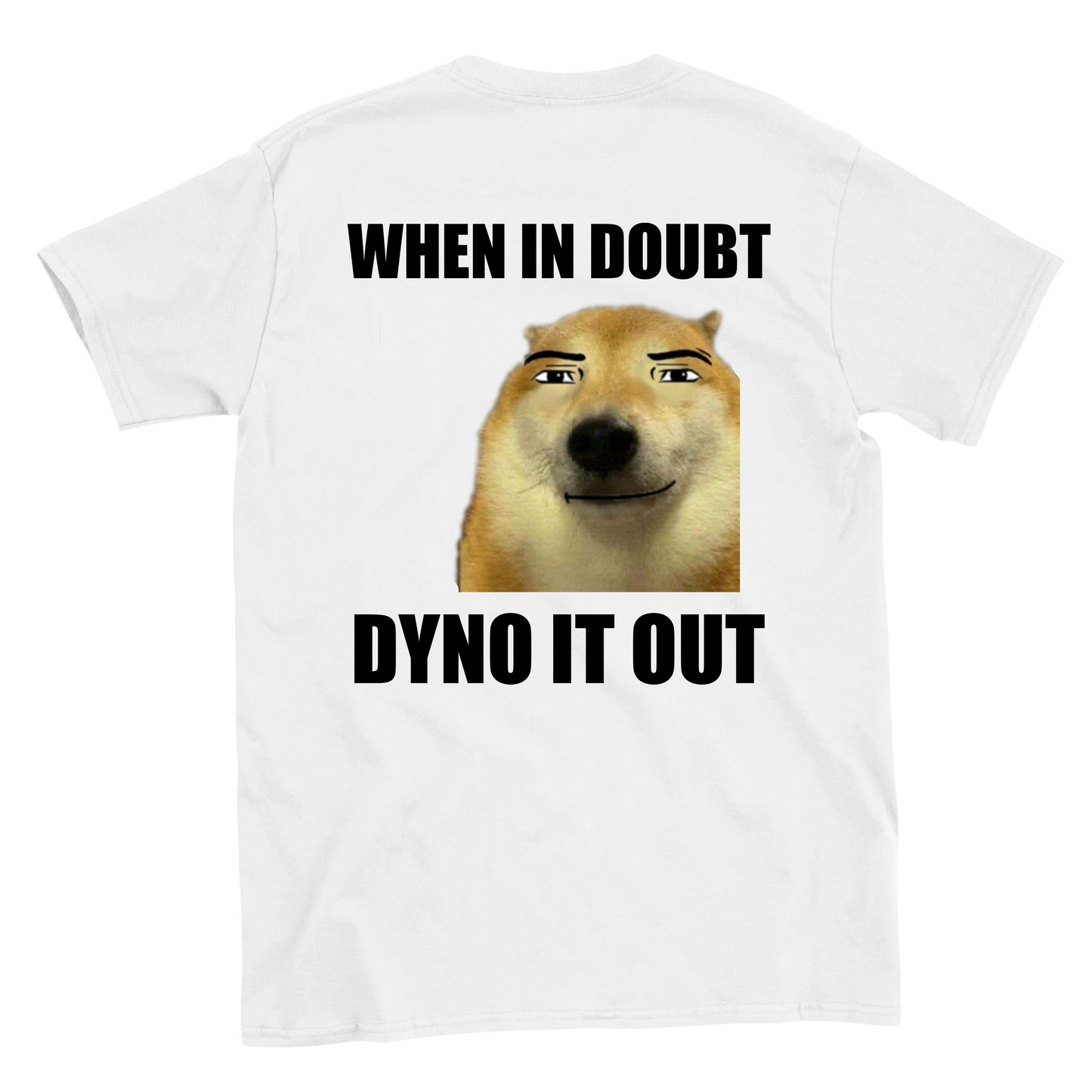 Funny climbing shirt – When In Doubt Dyno It Out T Shirt Backside