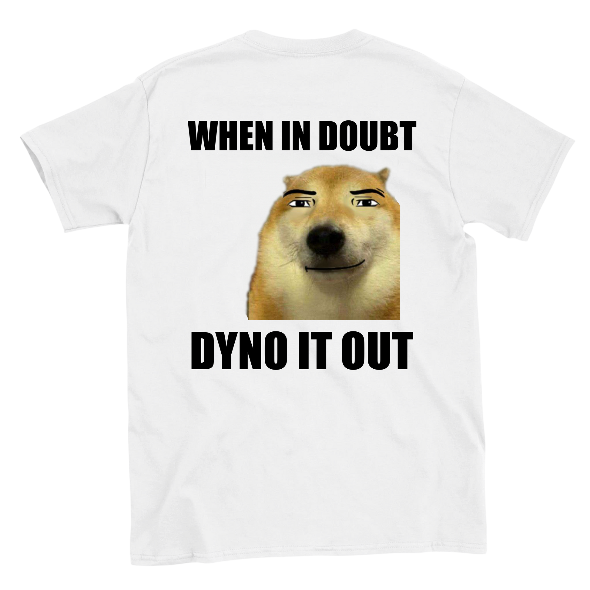 Funny climbing shirt – When In Doubt Dyno It Out T Shirt Backside