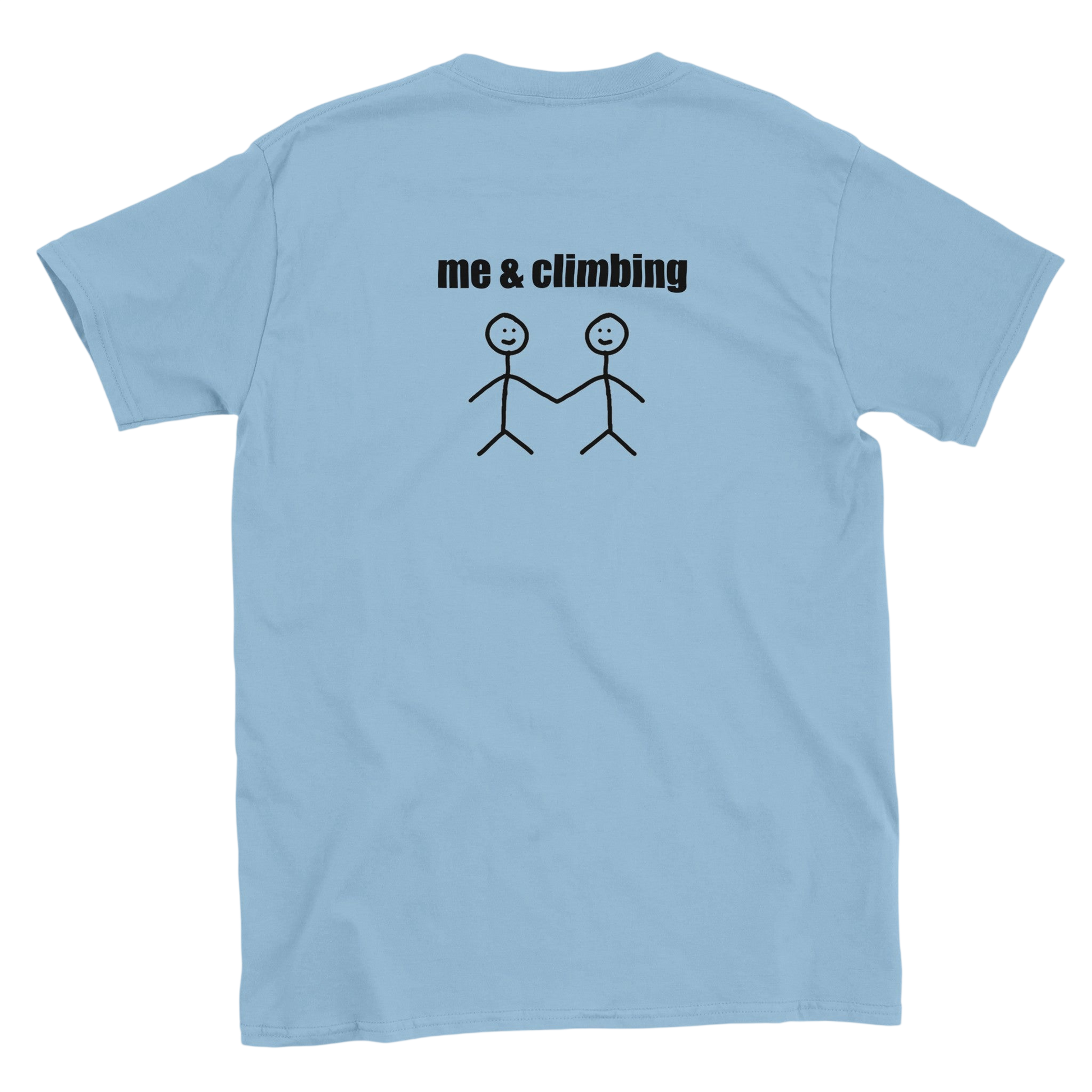 Funny climbing shirt – Me Climbing T Shirt Backside