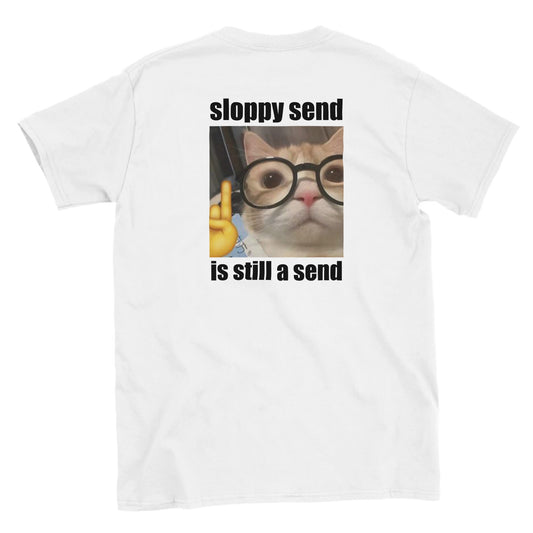 Funny climbing shirt – Sloppy Send Still Send T Shirt Backside