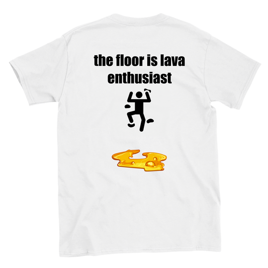 Funny climbing shirt with the floor is lava text – bouldering meme tee for indoor climbers