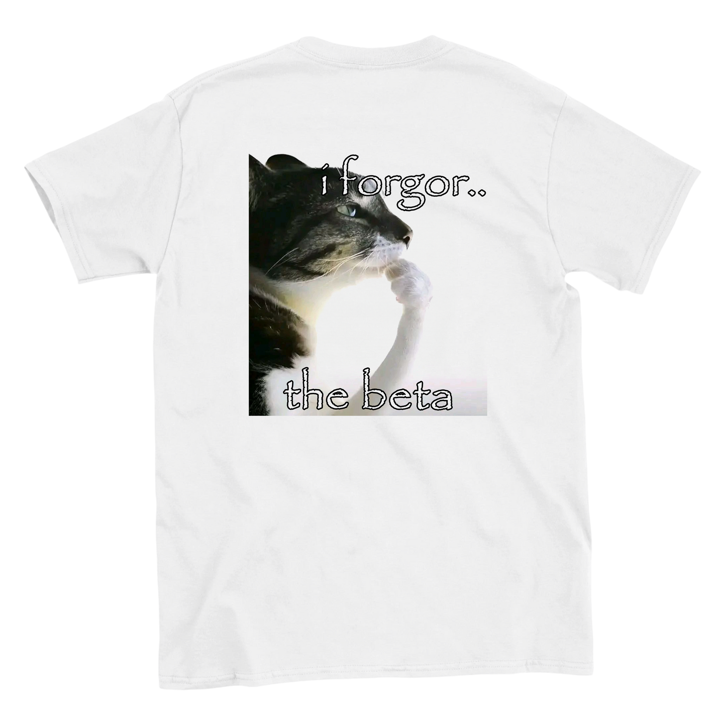Funny climbing shirt with confused cat saying I forgor the beta – bouldering meme tee