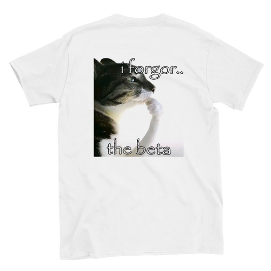 Funny climbing shirt with confused cat saying I forgor the beta – bouldering meme tee