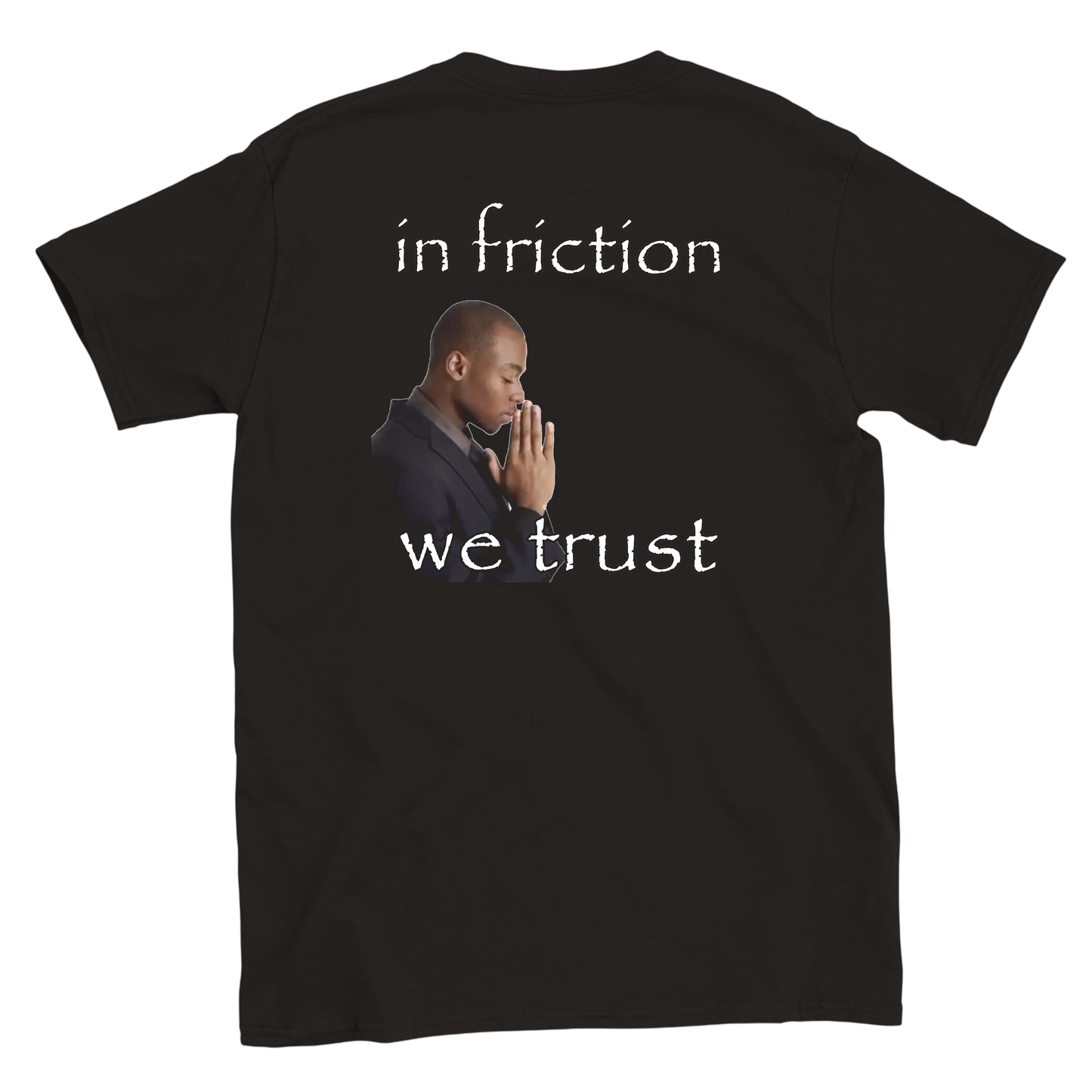 In Friction We Trust tee – for slab climbers and friction freaks