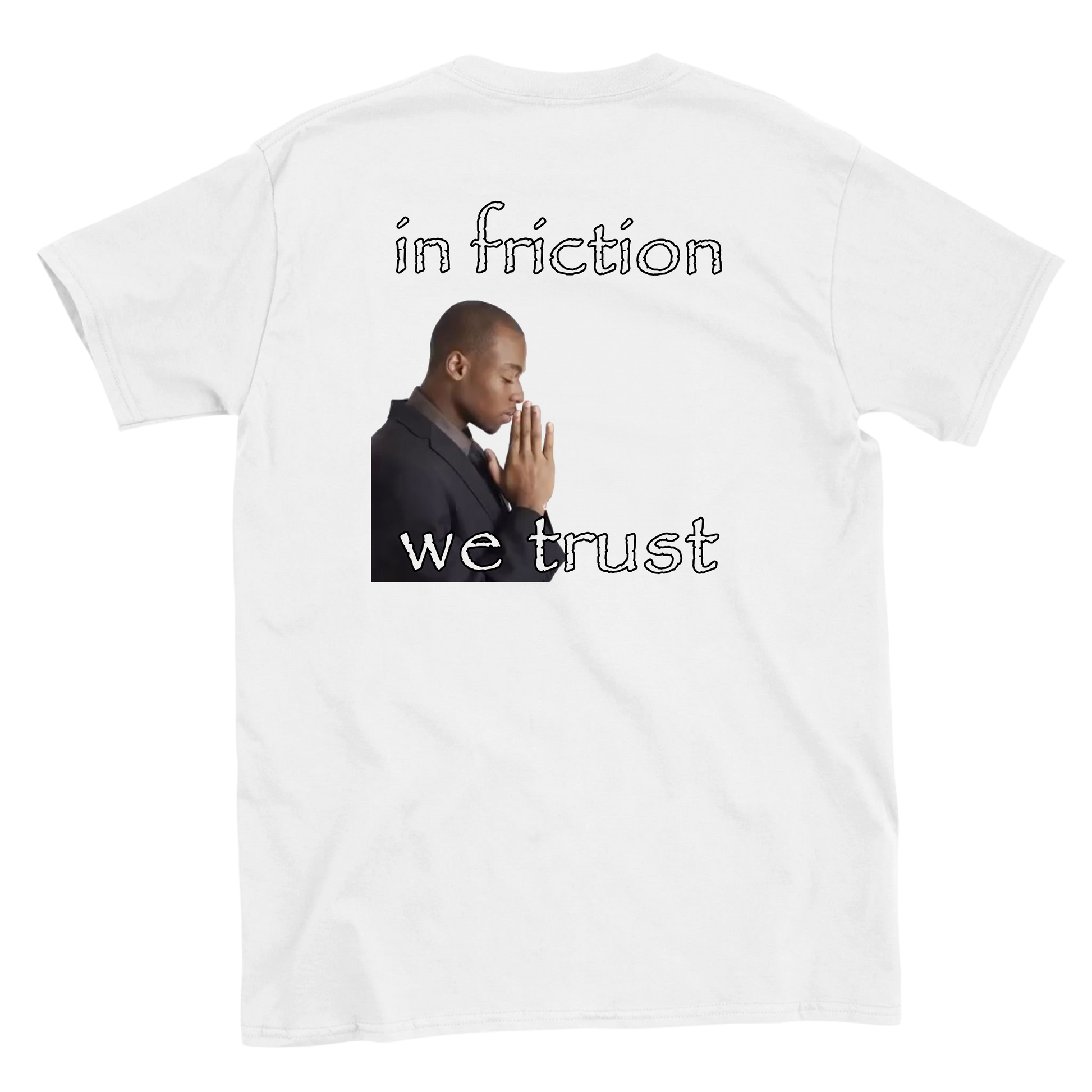 In Friction We Trust tee – for slab climbers and friction freaks