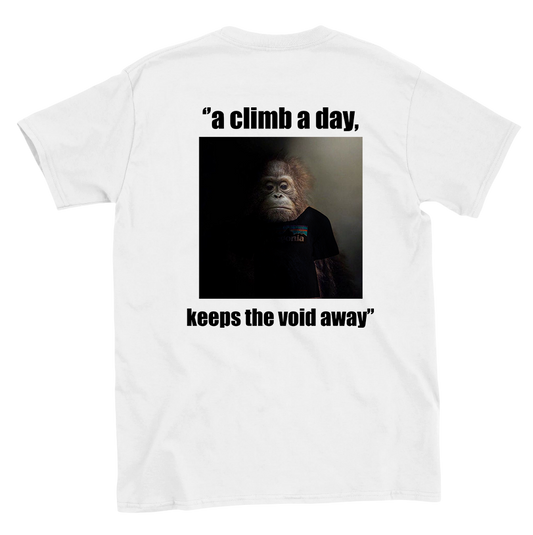 Funny climbing shirt – Wise Monke T Shirt Backside