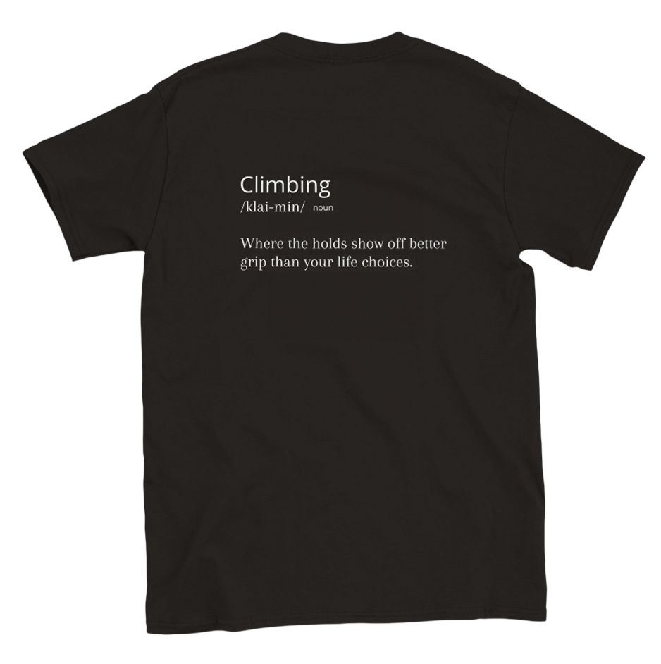 Funny climbing shirt – Climbing Definition T Shirt 1