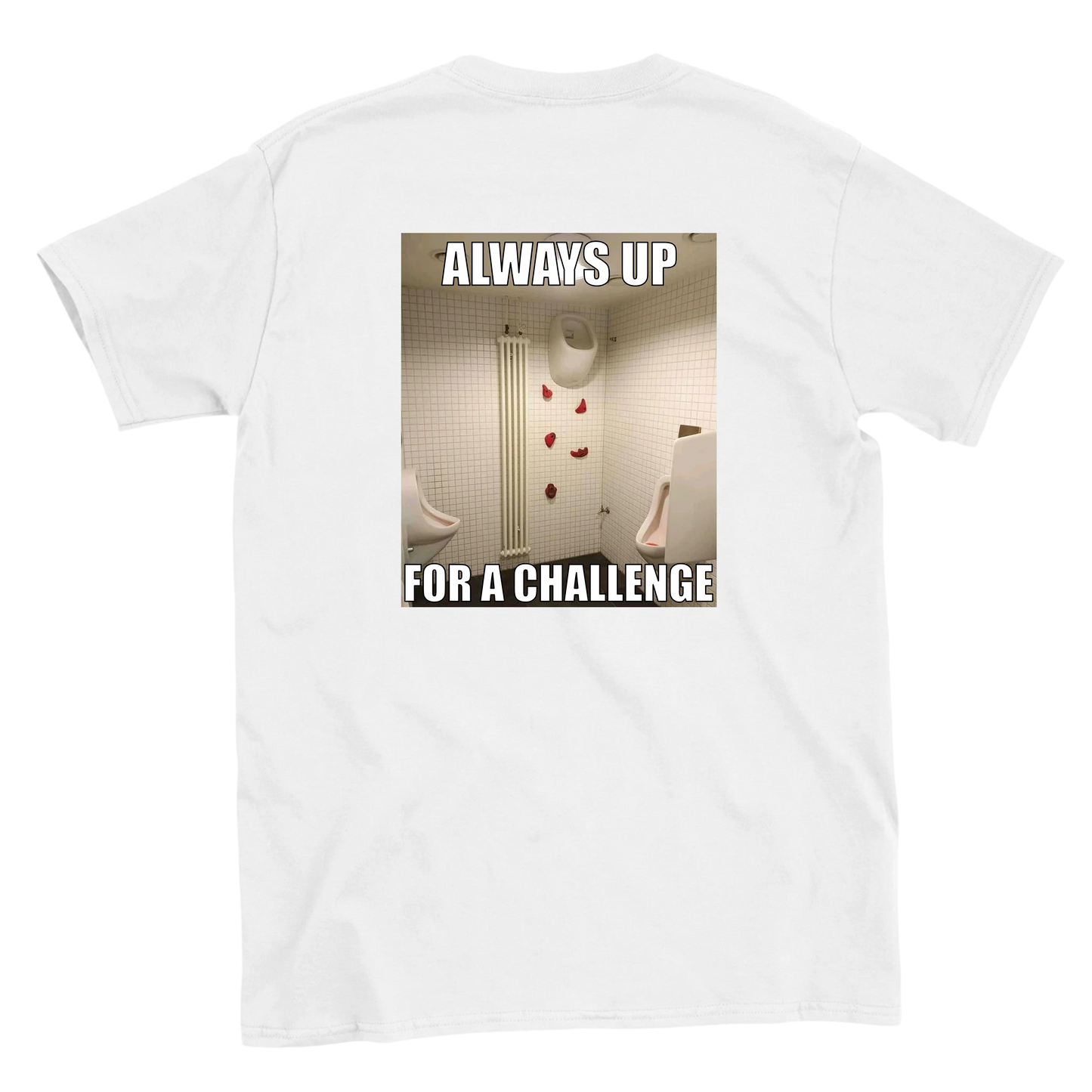 Funny climbing shirt – Climbers Urinal T Shirt Backside