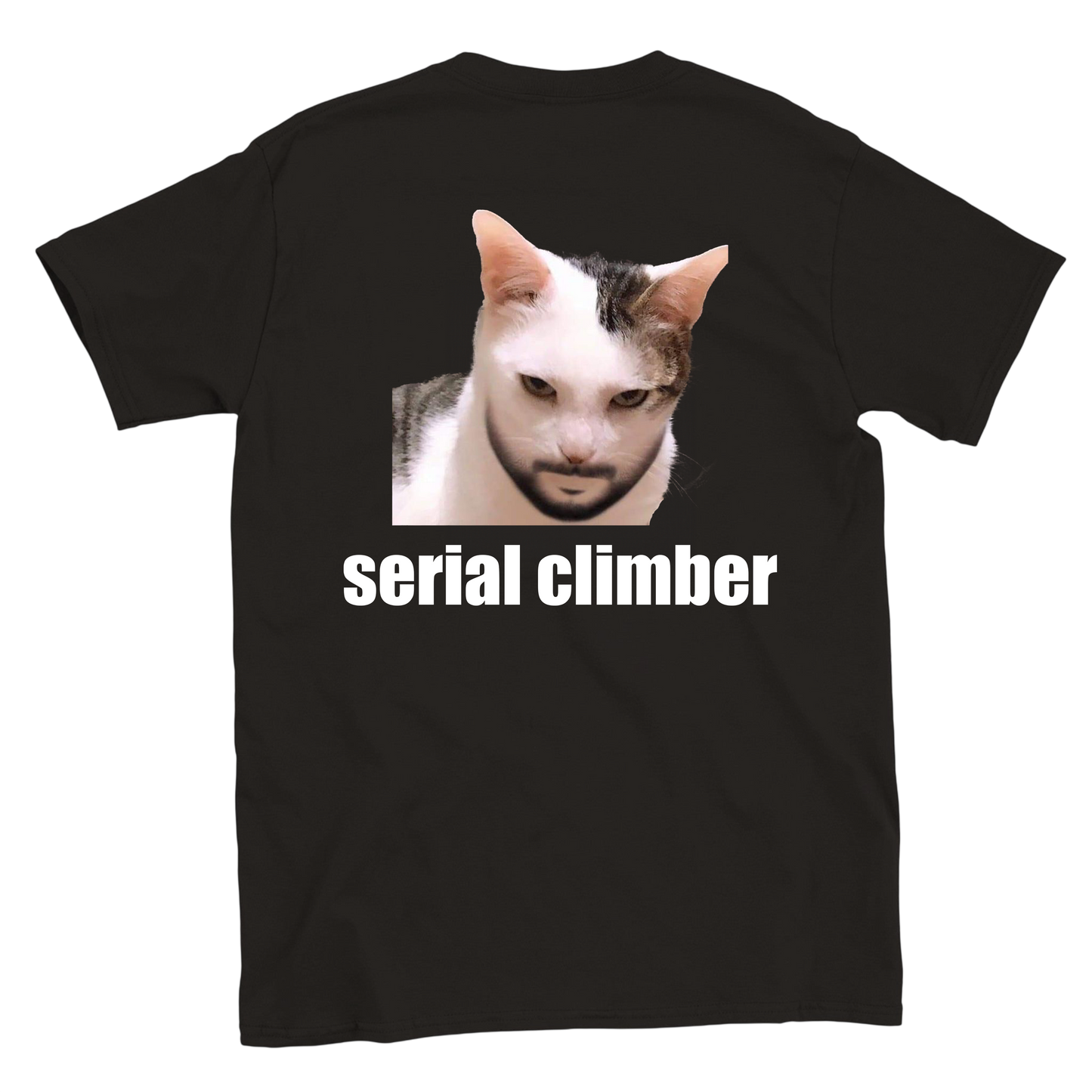 Funny climbing shirt – Serial Climber T Shirt Backside