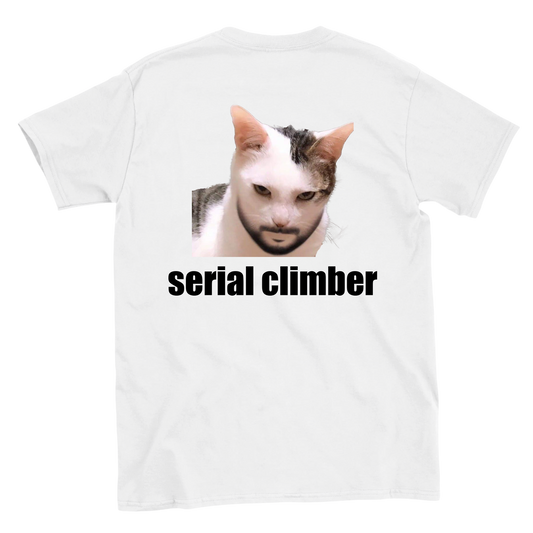 Funny climbing shirt – Serial Climber T Shirt Backside