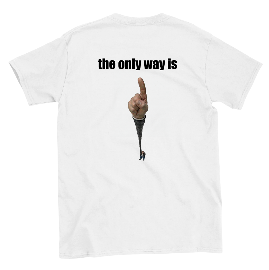 Funny climbing shirt – Only Way Up T Shirt Backside