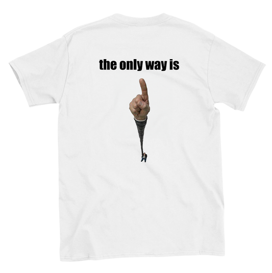 Funny climbing shirt – Only Way Up T Shirt Backside