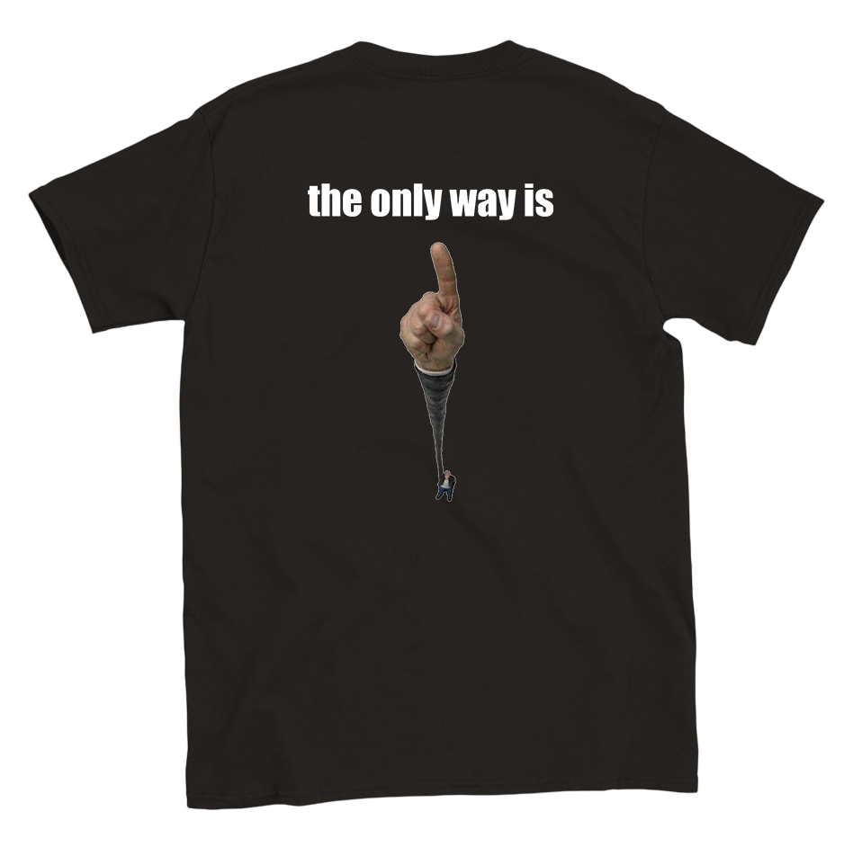 Funny climbing shirt – Only Way Up T Shirt Backside